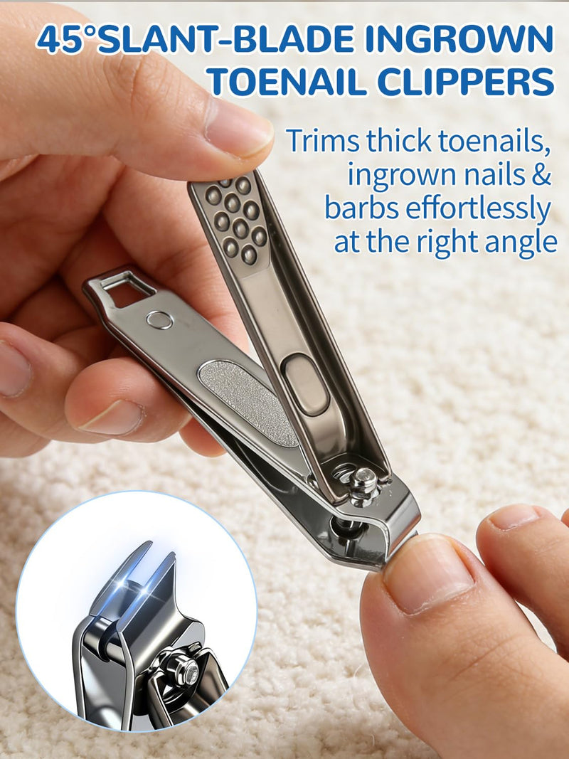 ONEDONE Electric Nail Clipper - 3-in-1 Rechargeable Baby Nail Trimmer Electric Nail File with Dual Blades 3 Speeds Fingernail Grinder Safe for Baby Women Seniors w/Ingrown Toenail Clippers - BeesActive Australia