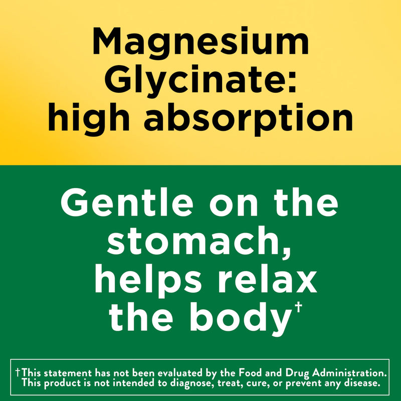 Nature Made Magnesium Glycinate 200 mg per Serving, 60 Capsules | High Absorption Magnesium Supplement for Muscle, Heart and Bone Support, Magnesium Bisglycinate Capsules, 30 Day Supply 60 Count (Pack of 1)