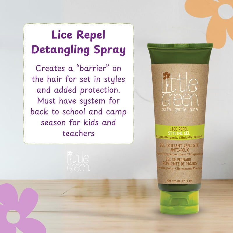 Little Green Kids Lice Guard Hair Styling Gel, Hair Styling Cream for Kids, Lice Prevention Cream, Contains Tea Tree Oil, 4.2oz