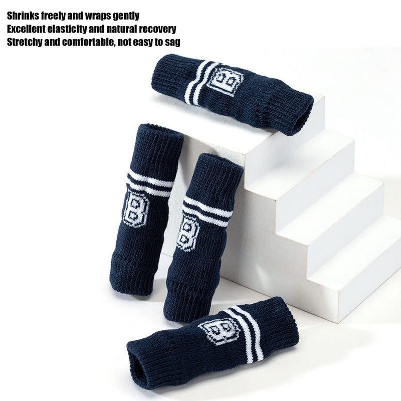 Pssopp 4Pcs Dog Elbow Protector, Dog Legs Socks Knitted Leg Warmer Wraps Pet Elbow Protective Sleeve Dog Leg Warmers for Small Medium Pets L