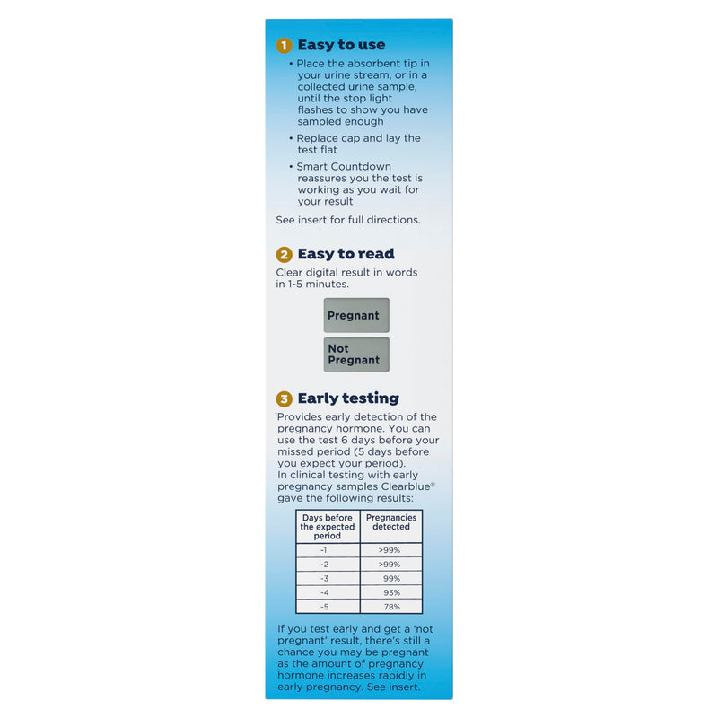 Clearblue Early Digital Pregnancy Test, Early Detection at Home Pregnancy Test, 5 Ct 5 Count (Pack of 1)