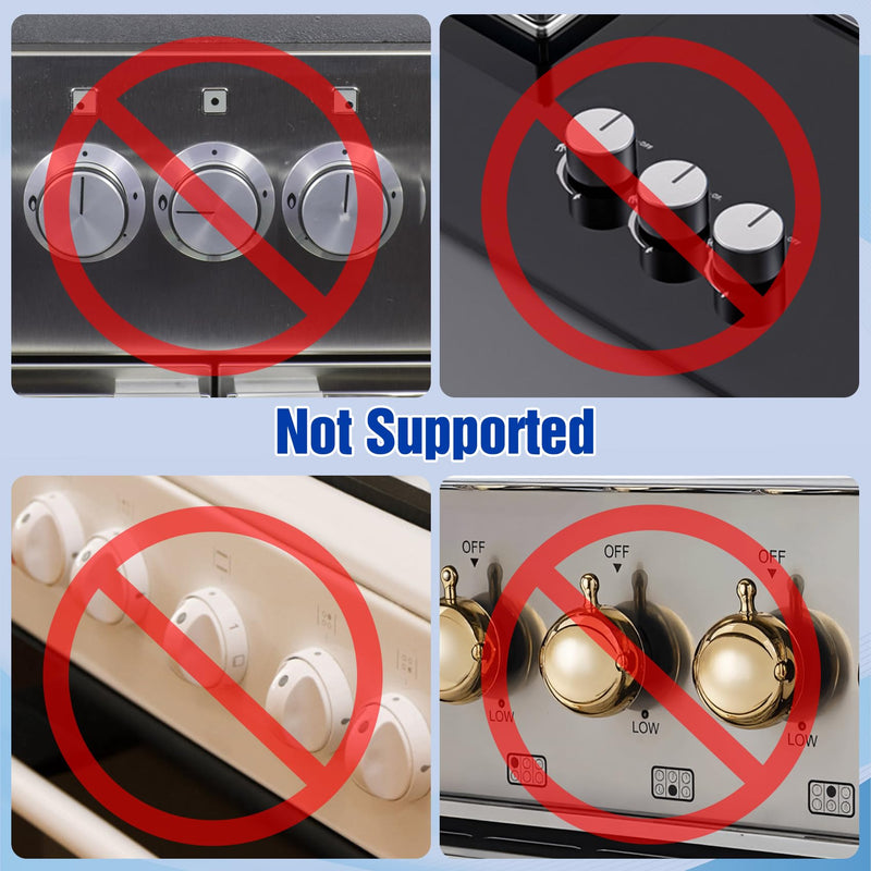 Stove Knob Safety Covers for Child (5 + 1 Pack), Upgraded Universal Size Press Gas Stove Covers with Adhesive, Heat-Resistant Childproof Oven Knob Locks for Kids and Pets (Clear) Clear - BeesActive Australia