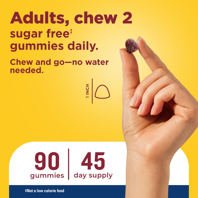 Nature Made Zero Sugar Multivitamin Men's Gummies, 90 Sugar Free Gummies | Men's Multivitamin Gummies for Muscle & Immune Support, Aspartame Free, Cherry Lime Flavor, 45 Day Supply