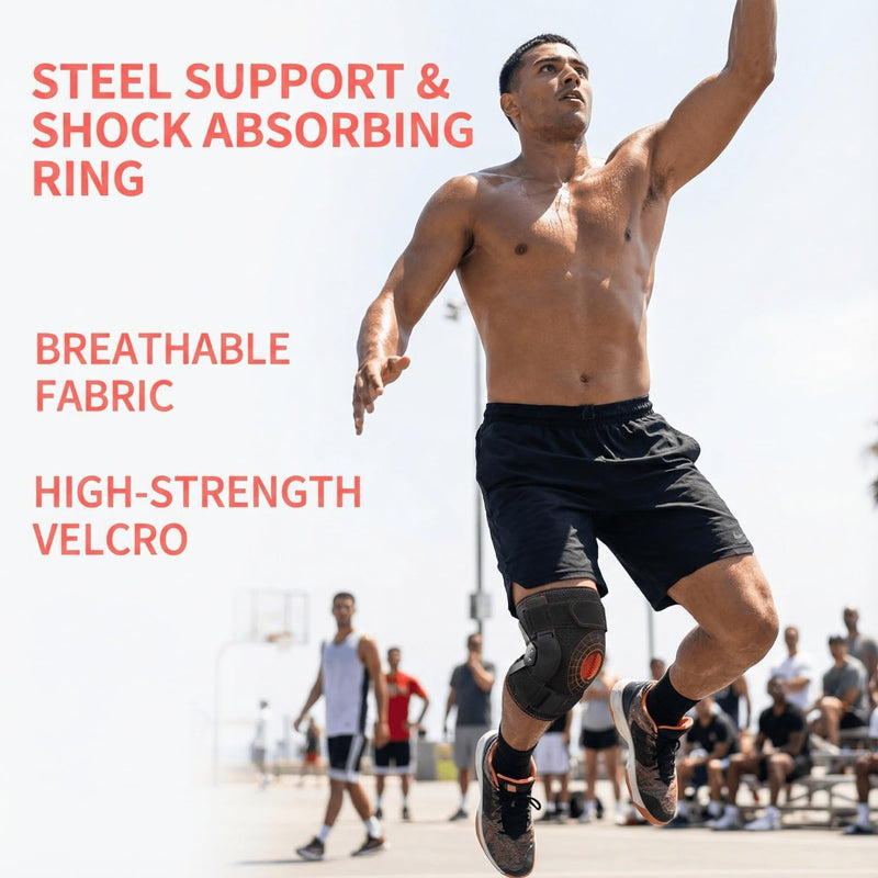 Hinged Knee Brace with Dual Side Stabilizers - Metal Hinge Support,4-way Adjustable Wraparound,for Meniscus Tear,ACL, PCL, MCL&Arthritis Pain Relief Large