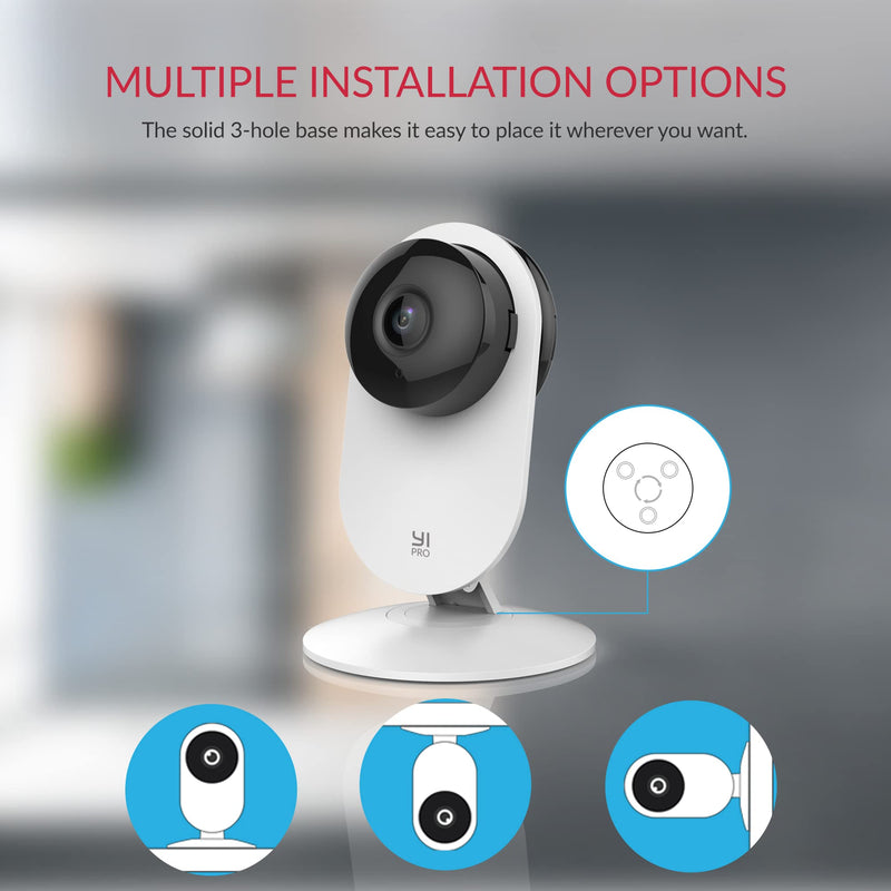 YI Pro 2K Home Security Camera, 2.4Ghz Indoor Camera with Person, Vehicle, Animal Smart Detection, Phone App for Baby, Pet, Dog Monitoring, Works with Alexa and Google Assistant 2Packs 2K pro 2pc - BeesActive Australia