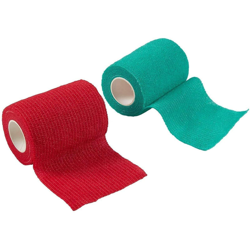 Juvale 24 Rolls Colorful Self Adhesive Bandage Wrap 3 Inch x 5 Yards - Cohesive First Aid Tape for Sports, Vet, Medical, Tattoo (12 Colors) - BeesActive Australia