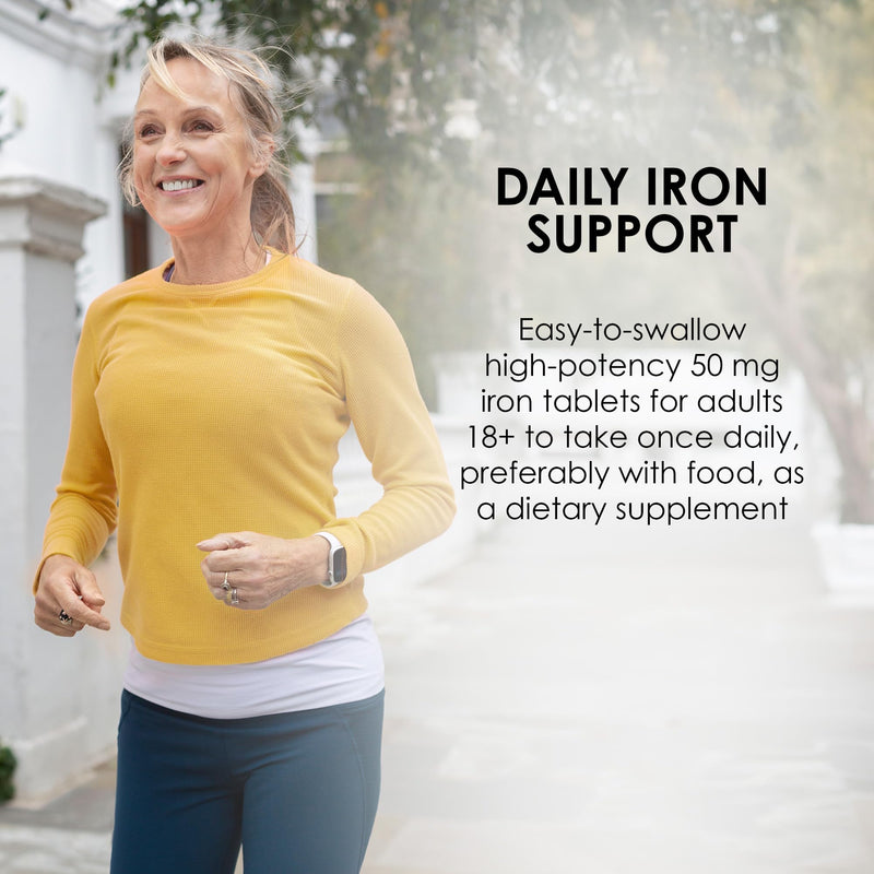 Mason Natural Slow,Release Iron (Ferrous Sulfate) 50 mg Tablets, 180 Day Supply, High Potency Supplement, Gentle on Stomach, 3 Pack Unflavored 60 Count (Pack of 3)
