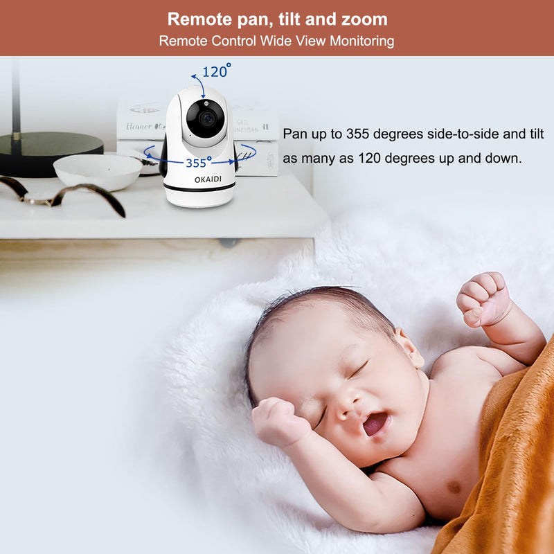 Video Baby Monitor with Camera and Audio, 5" Display Baby Monitor No WiFi, 30H Battery and 1000ft Range Baby Monitor, Remote Pan-Tilt-Zoom Baby Camera, Night Vision, 2-Way Talk, VOX,Temperature OD8052 - BeesActive Australia