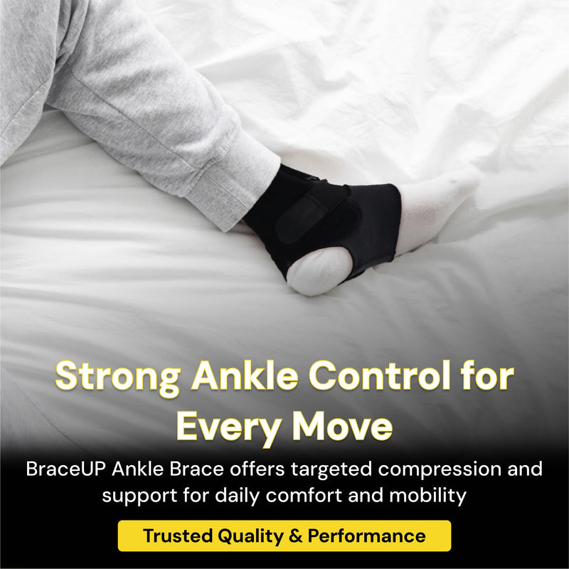 BraceUP Ankle Brace - Relieve Pain, Enhance Stability for Foot Pain, Sprained Ankle, Achilles Tendonitis, Men and Women - BeesActive Australia