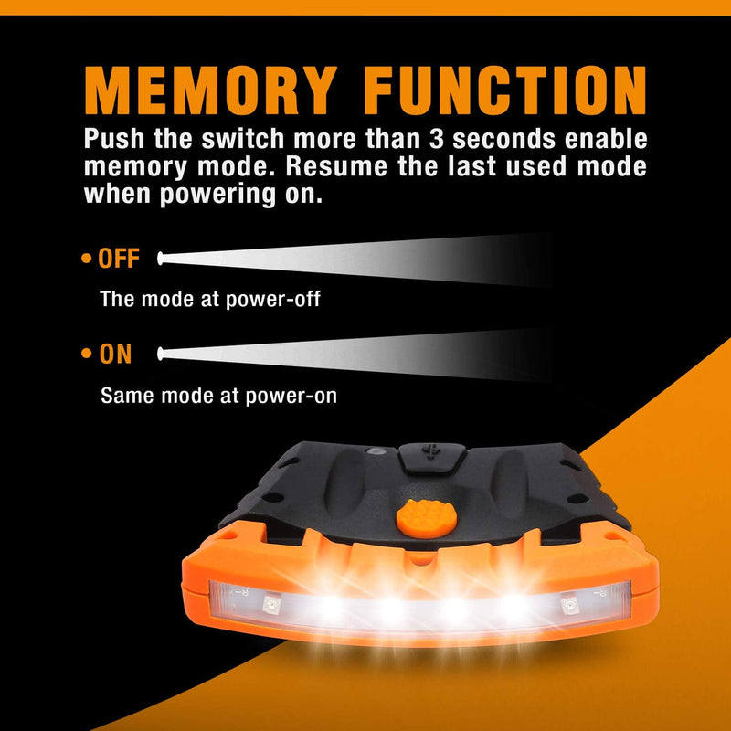 EverBrite 2 Pack Rechargeable Hat Light + Rechargeable Pen Light, 4 Lighting Modes, Zoomable