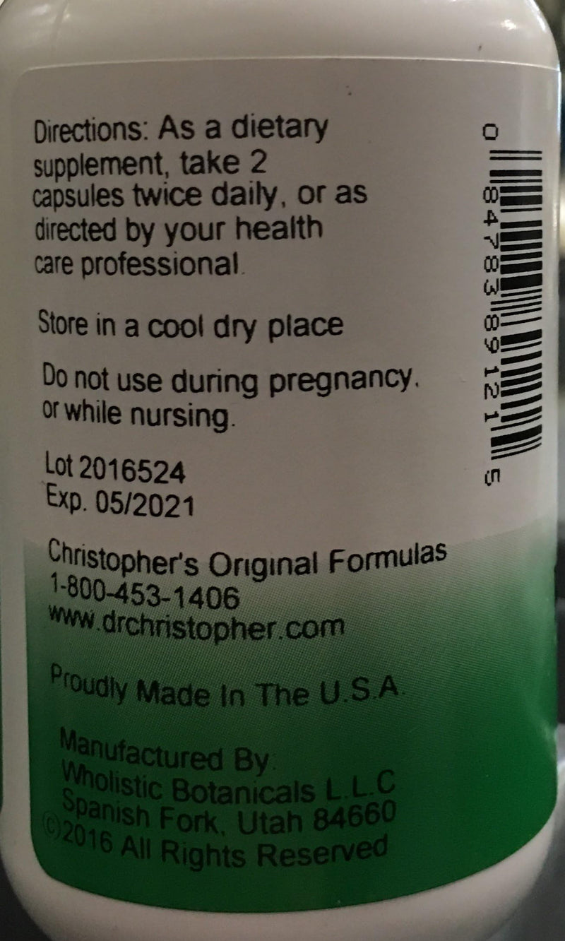Christopher's Original Formulas Female Reproductive Formula – 100 Vegetarian Capsules – Herbal Blend for Women 100 Count (Pack of 1)