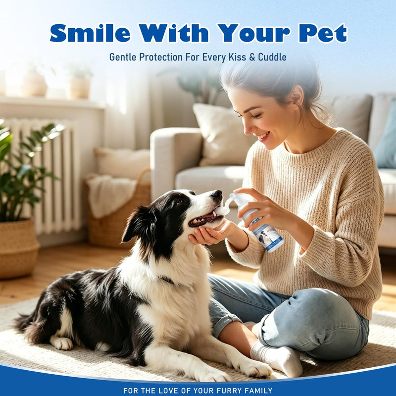 pet Oral Tartar Remover Spray, Oral Spray for Dogs Teeth Cleaning Removes Tartar, Whitens Teeth, Foaming Oral Cleaner for Pet Cats and Dogs(2Pcs)
