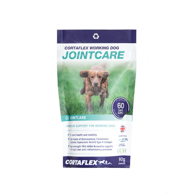 Cortaflex Working Dog Supplement Powder (90g). Joint Supplement for Working Dogs. Suitable for All Ages & Breeds. Contains Glucosamine, Chondroitin & Hyaluronic Acid For Joint Structure & Lubrication