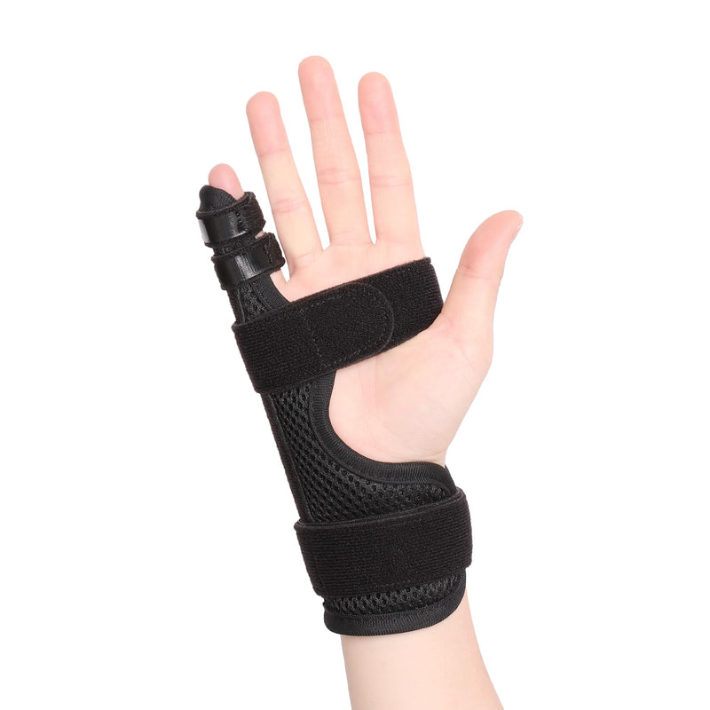 Pinky Finger Splint, Finger Splint for Pinky, Broken Finger, Trigger Finger, Metacarpal Splint Hand Brace, Little Finger Brace for Tendonnitis, Pain Relief, Fits for Left & Right Hand(M) M Mesh