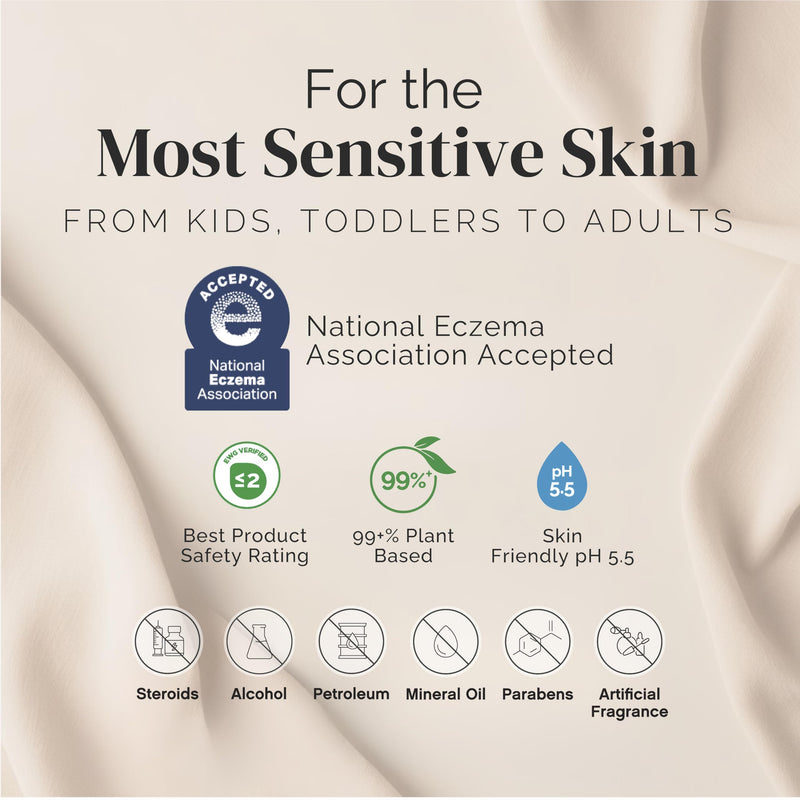 Puriya 5-in-1 Eczema Cream for Kids, Baby, Toddler, Adults, Advanced Colloidal Oatmeal Lotion for Dry, Itchy Skin Relief on Face and Body, Clinically Tested, Intensive Moisturizing Eczema Treatment - BeesActive Australia