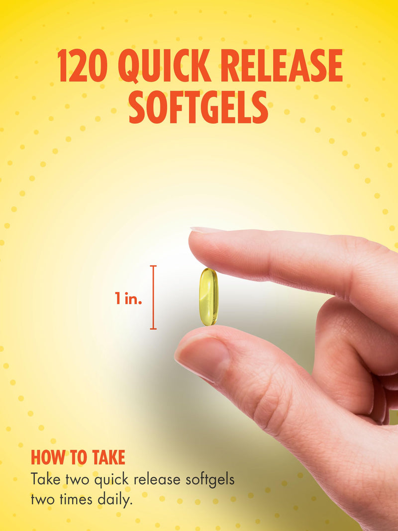 Sundance Fish Oil Softgels 1000mg | 120 Count | Purified to Eliminate Mercury | with 300mg Active Omega-3 | Natural Lemon Flavor | Non-GMO and Gluten Free Supplement