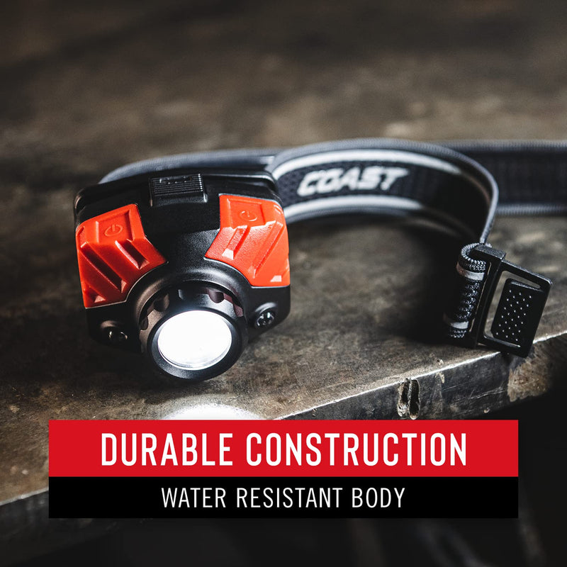 COAST® FL75R Rechargeable 530 Lumen Dual Color TWIST FOCUS™ LED Headlamp, Black - BeesActive Australia