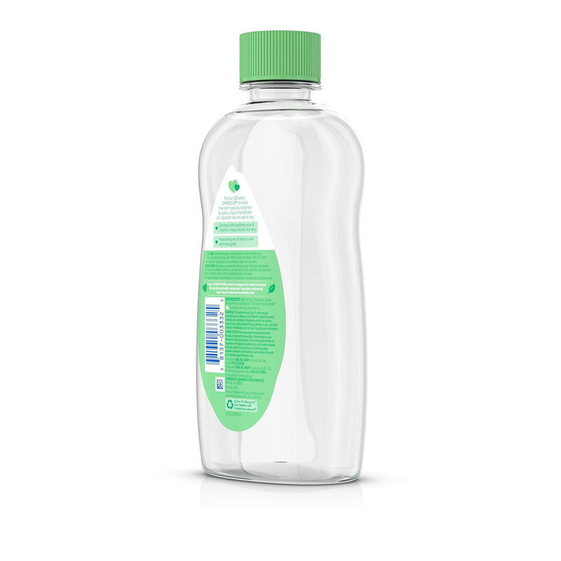 Johnson's Baby Johnson & Johnson Baby Oil, Aloe Vera & Vitamin E, Multicolor, 14 Fl Oz 14 Fl Oz (Pack of 1)