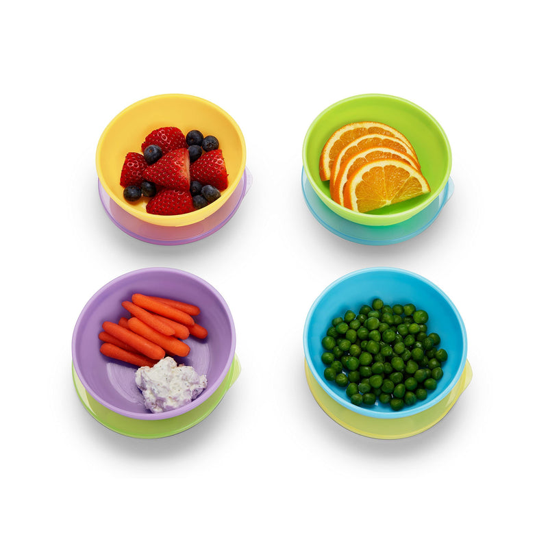 Munchkin® Love-a-Bowls™ 10 Piece Baby Feeding Set, Includes Bowls with Lids and Spoons, Multicolor