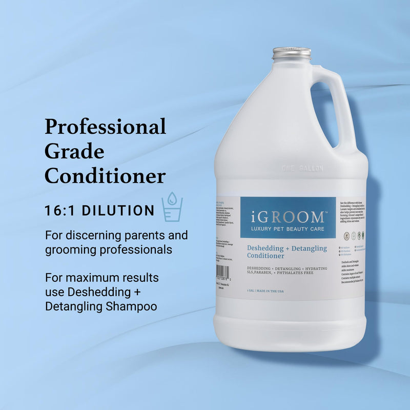 iGroom Deshedding & Detangling Dog Conditioner, Luxury Pet Beauty Care, Loosen Tangles + Unwanted Undercoat, Adds Shine + Volume, Made in USA (16 OZ) 16 OZ - BeesActive Australia