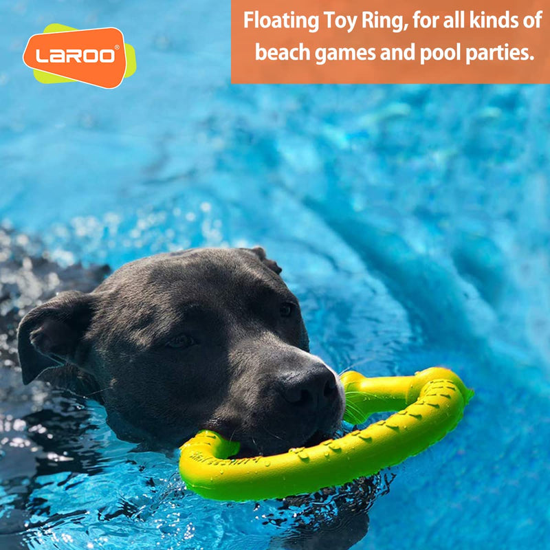 LaRoo Dog Flying Ring Toys, Floating Flying Disc ABS Durable Interactive Chew Toys for Training Outdoor Playing Puppy Medium Large Dogs (Small Green/18cm) Green-S - BeesActive Australia