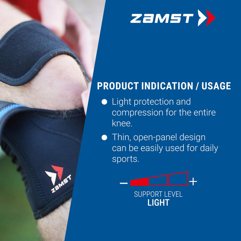 Zamst EK-1 Sports Knee Brace - Lightweight Compression Knee Brace for Men and Women with Open Panel Design - for General Knee Support and Knee Pain Relief - X-Large - BeesActive Australia