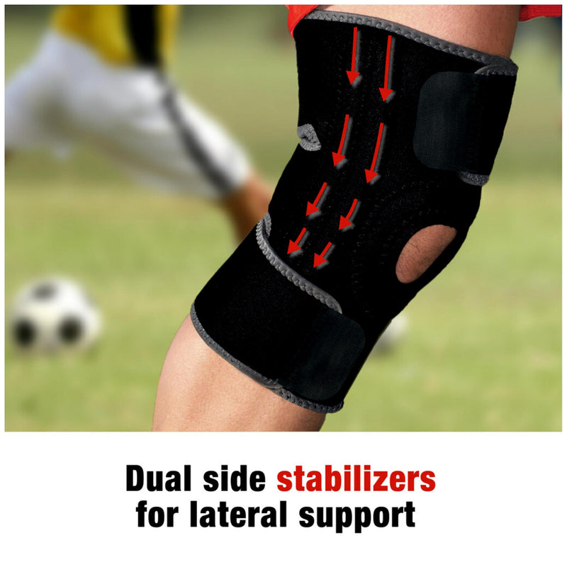 ACE Brand Adjustable Knee Brace with Side Stabilizers Provides Support & Compression to Arthritic and Painful Knee Joints Adjustable Knee Brace w/ Stabilizer