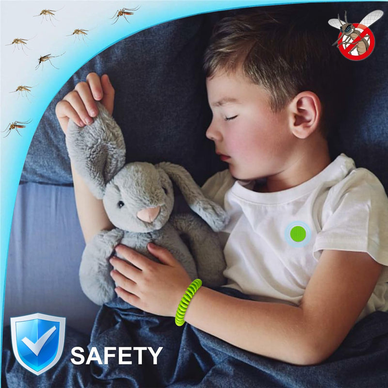 Mosquito Repellent Bracelets 30 Pack, Individually Wrapped Mosquito Repellent Bands with 60 Pcs Mosquito Repellent Stickers, DEET-Free Mosquito Wristbands Patches for Adults and Kids Indoor Outdoor - BeesActive Australia