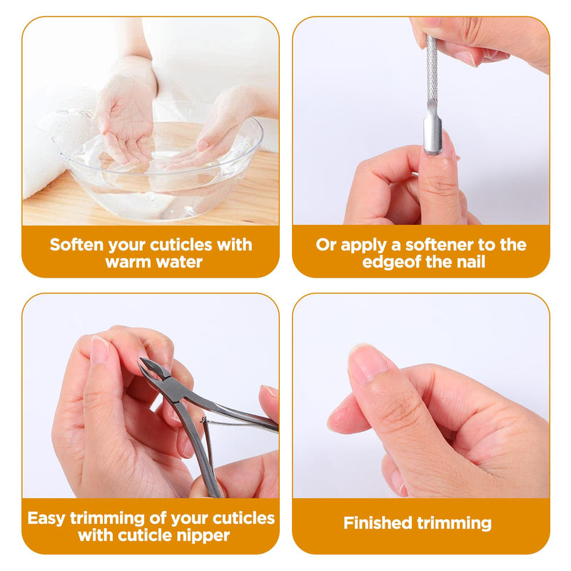 Ptwola 18 Pack Professional Cuticle Trimmer Nippers Stainless Steel Nail Cuticle Cutter Sharp Pointed Blade Dead Skin Remover Clipper Scissor Pedicure Manicure Tool for Fingernails Toenails Care(18) - BeesActive Australia
