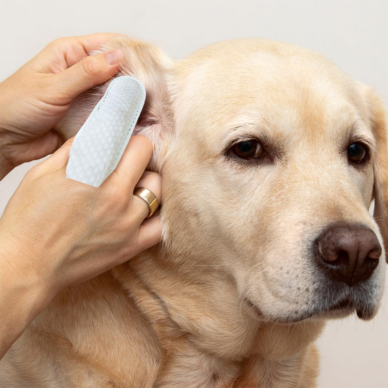 Dog Ear Cleaner Wipes – Finger Wipes for Dogs – Cleaning, Soothing, and Deodorizing Itchy Ears – Pet Ear Relief Solution - BeesActive Australia