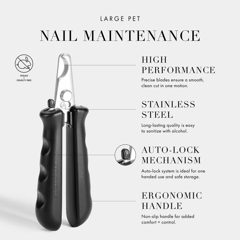Tweezerman Large Nail Clippers for Dogs & Cats, Manual Professional Cat & Dog Nail Trimmer with Ergonomic Handle - BeesActive Australia