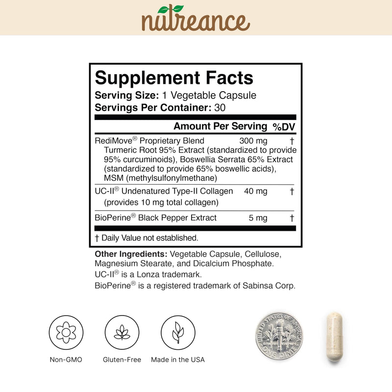 Natural Joint Support Supplement for Mobility, Gluten-Free | Eases Everyday Stiffness, Aches, and Joint Discomfort for Flexible Movement and an Active Lifestyle, 30-Day Supply 30 Count (Pack of 1)