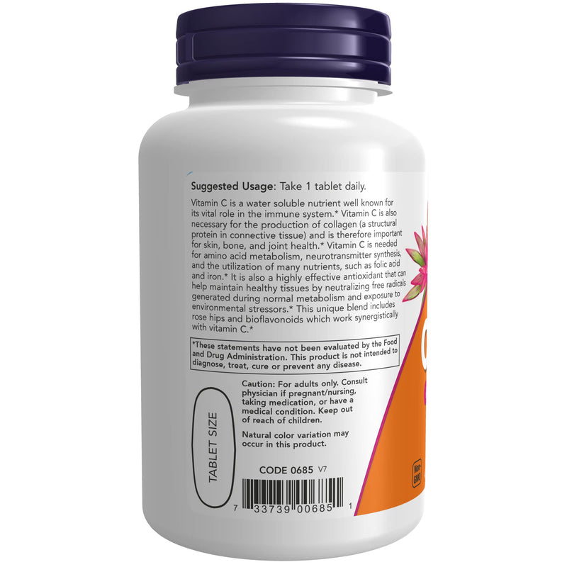 NOW Supplements, Vitamin C-1,000 with Rose Hips & Bioflavonoids, Antioxidant Protection*, 100 Tablets (Pack of 2) 100 Count (Pack of 2)