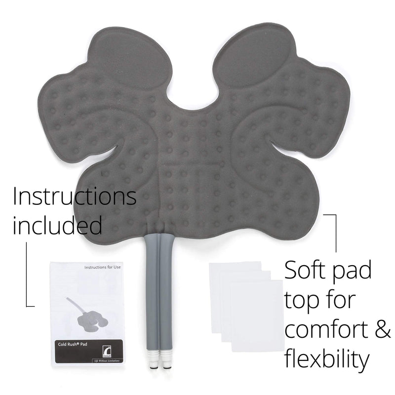 Ossur Cold Rush Cold Therapy Foot and Ankle Pad | Ergonomic Pad for Post-Operative Pain and Swelling | Works with Cryotherapy and Cold Therapy Machines | Includes Hose Connectors and Elastic Straps