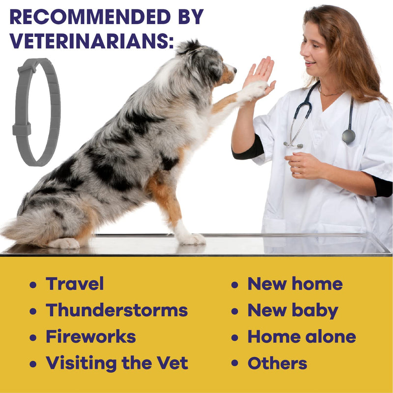 Calming Dog Collar 25 '' - Pheromone Dog Collar Safe Ingredient - Waterproof Calming Collar for Dogs - Dog Calming Collar for Relaxation - Flexible Dog Anxiety Relief Collar