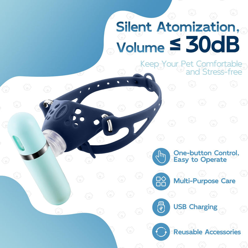 Cat Nebulizer, Pet Low Noise Nebulizer, Portable Handheld Nebulizer of Mist with Mask, Cat Inhaler for Travel or Home Daily Use for Breathing Problems, Used at Home, Outdoor Use (S) - BeesActive Australia