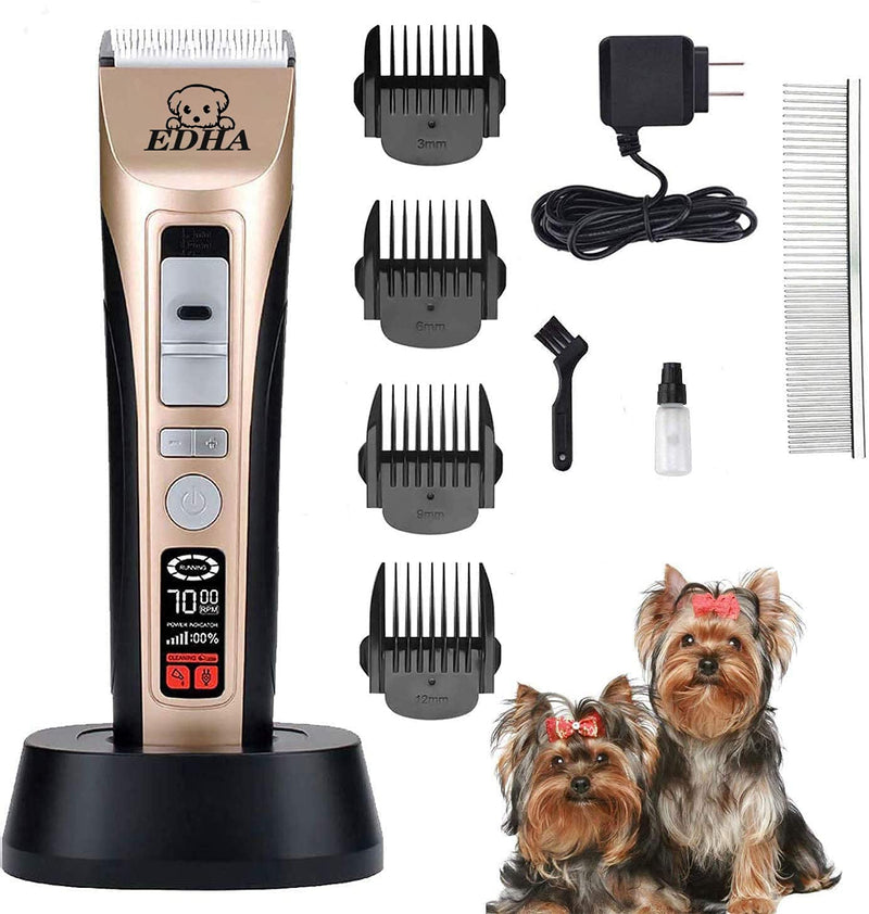 EDHA Dog Clipper - Animal Hair Clipper Kit 5-Speed Clipper for Dog Cats Wireless Pet Hair Trimmer Animal Clipper Hair Clipper Dog Cat P-005 - BeesActive Australia