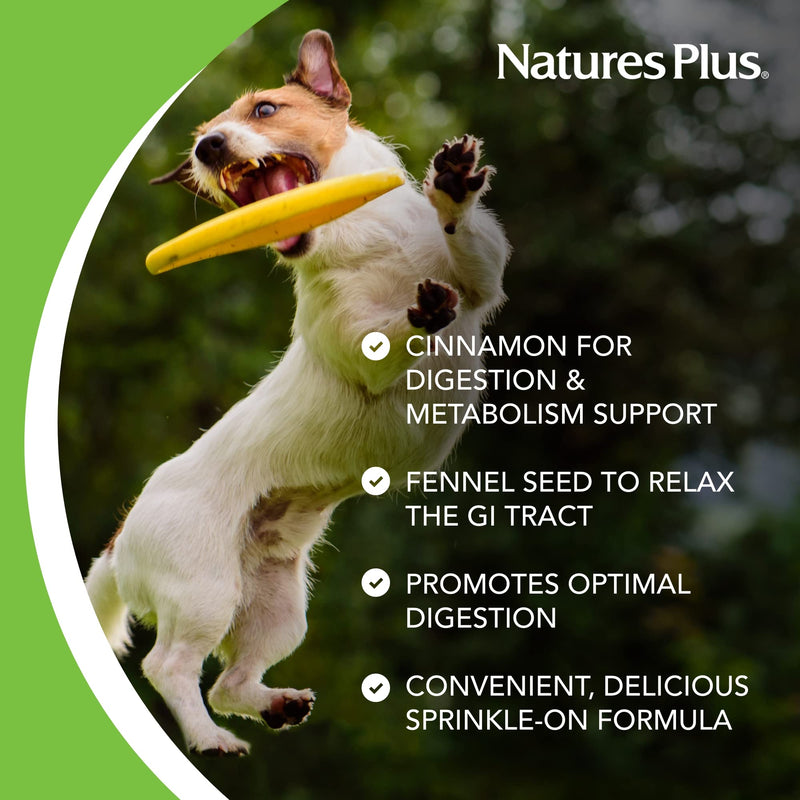 NaturesPlus FurBaby Digestive Support for Dogs - 7.4 oz - Promotes Optimal Digestion - Non-GMO - 60 Servings - PawsPlanet Australia