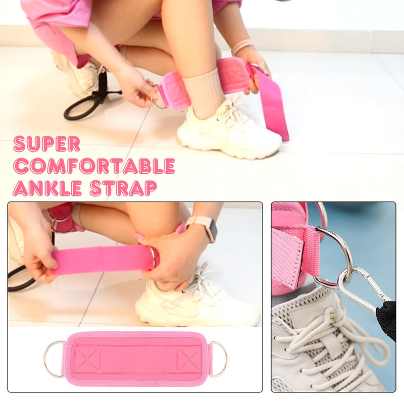 Ankle Resistance Bands with Cuffs, Ankle Bands for Working Out, Ankle Resistance Band, 5 Resistance Levels Glutes Workout Equipment, Butt Exercise Equipment for Women Legs and Glutes