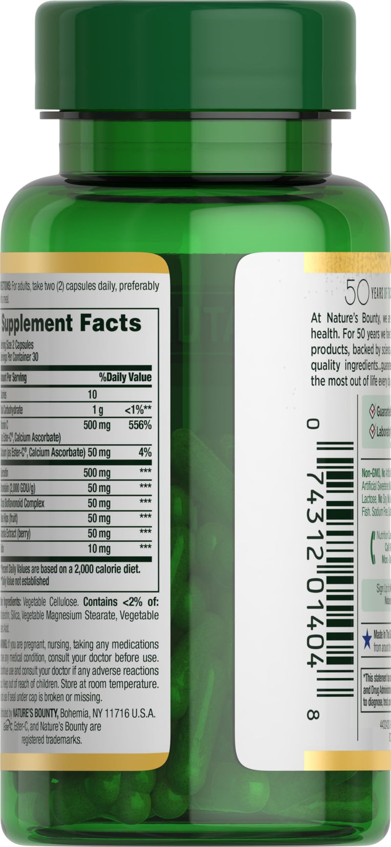 Nature's Bounty Quercetin 500mg, 60 Count 60 Count (Pack of 1)