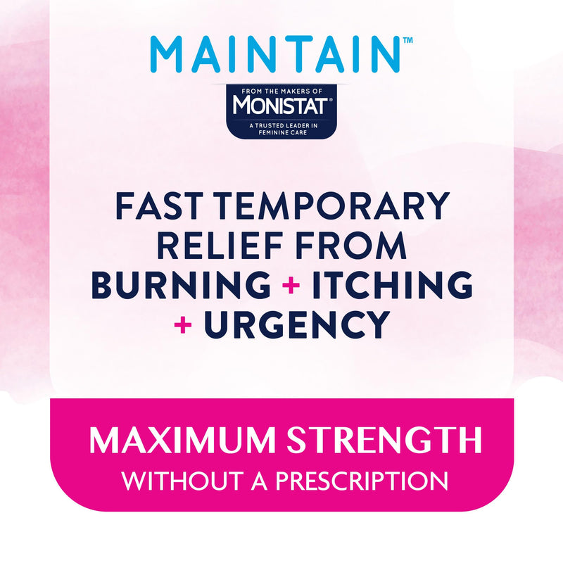 Monistat Maintain UTI 2-in-1 Test & Pain Relief Kit, 2 Test Strips & 12 Urinary Pain Relief Tablets, 2 Minute Results and Maximum Strength Pain, Burning and Urgency Relief