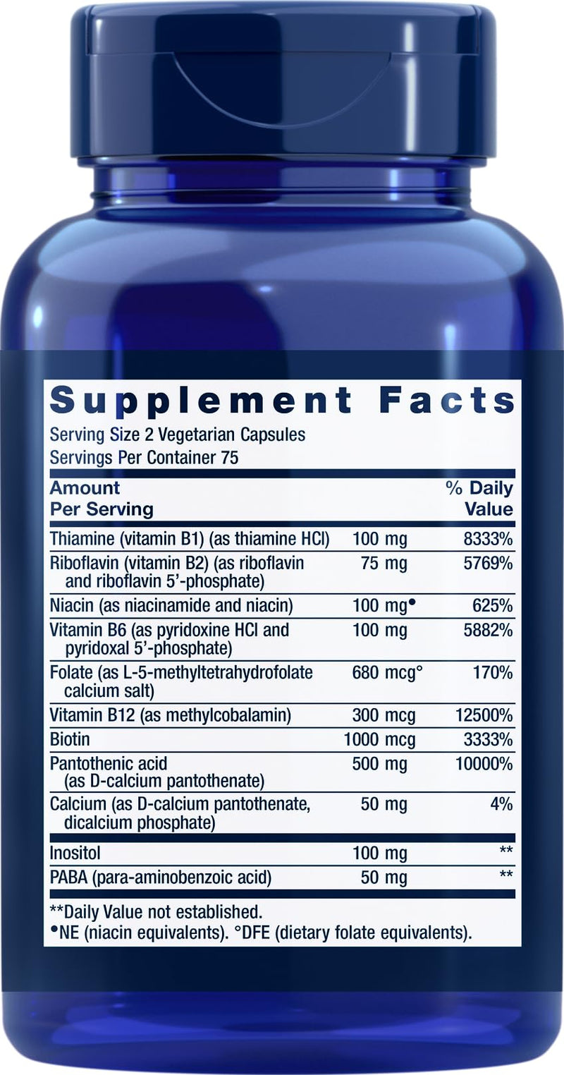Life Extension BioActive Complete B-Complex, 150 Vegetarian Capsules 150 Count (Pack of 1)