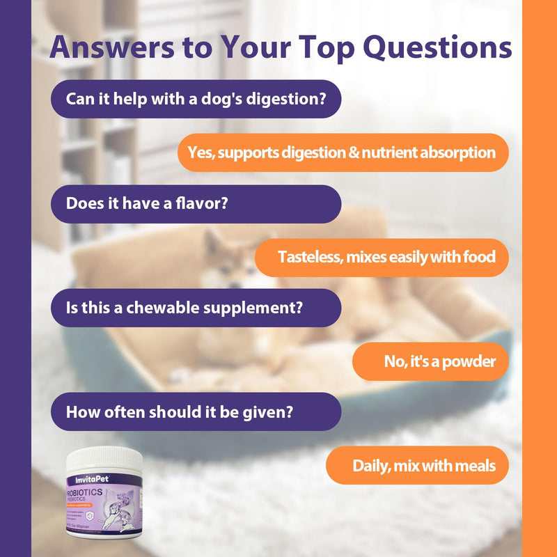 Probiotics for Dogs - Dog Probiotics Powder for Digestive Health, Gut Support, & Immune Boost – Maximum Potency with Digestive Enzymes & Prebiotics - 60Grams 1