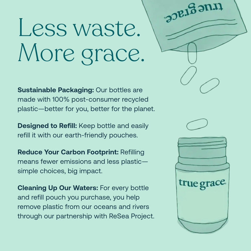True Grace One Daily Women’s Multivitamin Fermented Minerals, Organic Adaptogens & Mushrooms Whole Body Balance, Immune, Energy, Beauty Support - Non-GMO, Gluten Free, Soy Free - 90 Vegan Tablets 90 Day Supply