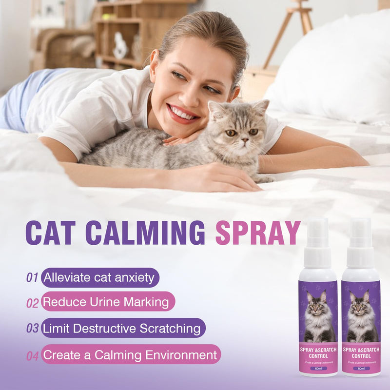 Pet Calming Spray Cat Calming Spray Pack of 2 Calming Spray for Cats Cat Calming Soothing Relaxation Anti Stress Agent Calming Signs M - BeesActive Australia
