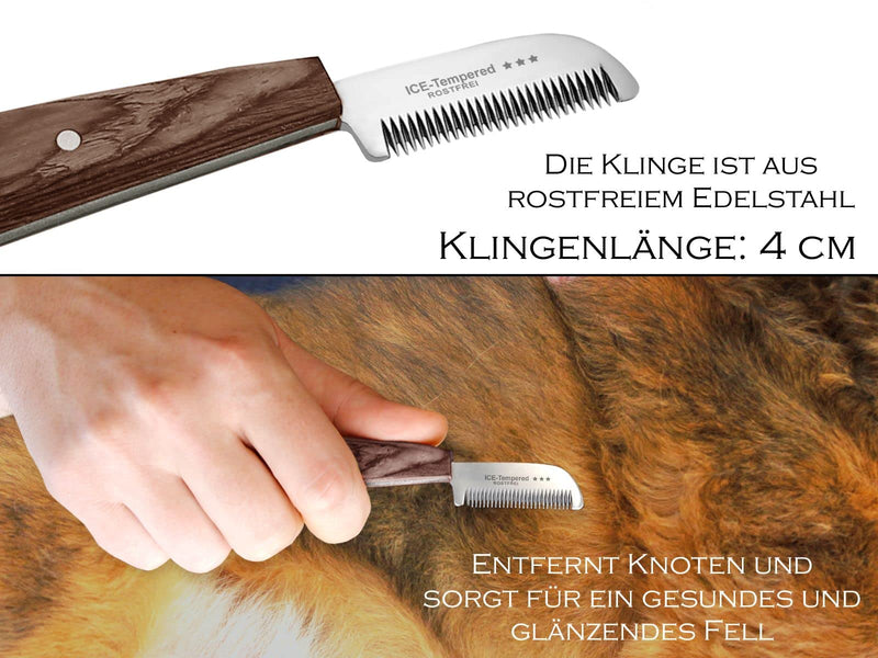 Trimming knife for dogs and cats with super fine teeth. Ideal for beginners in grooming. Small fine short version fur knife dog scissors knife comb - BeesActive Australia