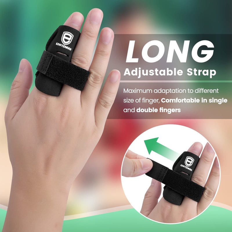 2 Pack Finger Sleeves Protectors, Finger Buddy Bands Adjustable Trigger Finger Brace Splint Support for Sport Basketball Volleyball Tennis Baseball Small - BeesActive Australia