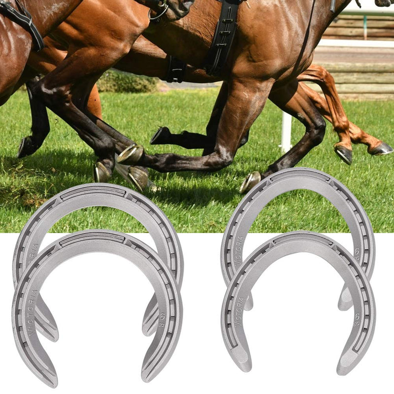 Equestrian Horseshoes, Aluminum Horseshoes Wear Resistant Horseshoe Set Horseshoe Kit Horse Shoes Sets Sports Horseshoes for Horse Racing(Number 6) - BeesActive Australia