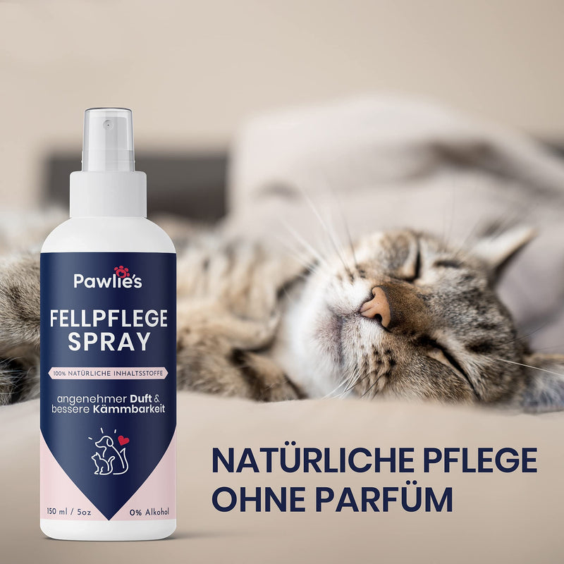 Pawlie's Grooming Spray for Dogs & Cats - for Velvety Soft & Shiny Fur, Dog Grooming, Cat Grooming, Dogs, Dog Accessories, Dog Grooming Sensitive 150 ml (Pack of 1) - BeesActive Australia