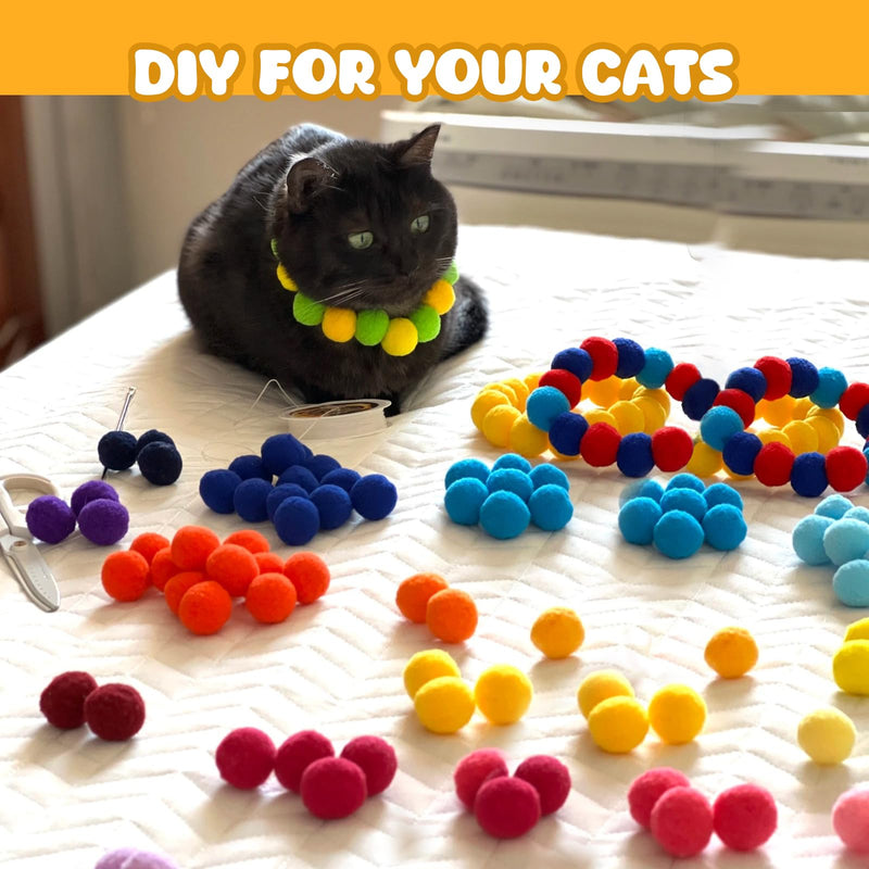 Cat Toy Balls with Launchers Set (2+100), 100 Cat Pom Pom Balls & 2 Cat Toy Ball Launchers (Durable Reinforced Edition), Cat Enrichment Toys, Interactive Cat Toy Balls, Soft & Safe Cat Toys 2 launchers & 100 balls - BeesActive Australia
